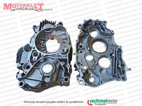 Asyamotor AS150 Ultra Şanzıman Krank Kutusu Sağ, Sol Takımı - Balansörlü GRİ